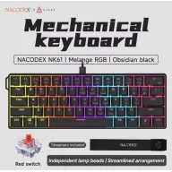 Teclado Mecánico Gaming AJAZZ NK61 60% RGB Hot-Swap