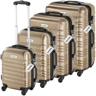 Maletas Rígidas en ABS: Juego de 4 con Báscula y Etiquetas