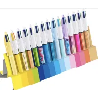 Bolígrafos BIC 4 Colores - Punta Media y Ancha (15 unidades)