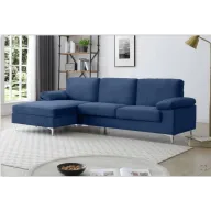 Sofá Azul LUSINA REVERSIBLE Chaiselongue