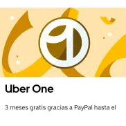 Obtén 3 meses gratis de Uber One al pagar con PayPal