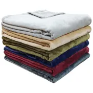 Manta Beige de Franela 180x220cm 220gr/m2, ACTUEL