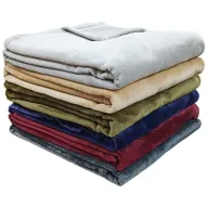 Manta Beige de Franela 180x220cm 220gr/m2, ACTUEL