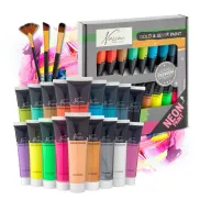 Set de Pintura Acrílica Neón Metálico Nassau | 18 Colores