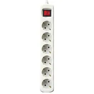 Regleta 6 tomas Silver Electronics con interruptor luminoso