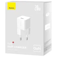 Cargador GaN5 Baseus Blanco 20W USB-C Carga Rápida