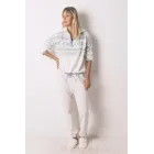 Pijama largo polar Jaquard para mujer - Tallas XS a M