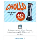 Cortapelos JATA MP373N inalámbrico gratis por 995 puntos