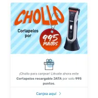 Cortapelos JATA MP373N inalámbrico gratis por 995 puntos