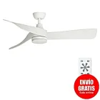 Ventilador de techo blanco Zeph de Arte Confort con luz cálida