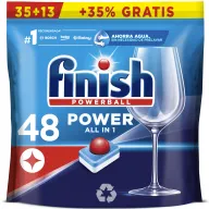 Pastillas Finish Powerball 48 en 1 para lavavajillas