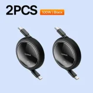 Baseus 2 cables USB C retráctiles de 100W