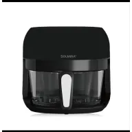 Freidora de Aire 4L SOLMIRA, Negra, Cristal, 1200W sin Aceite