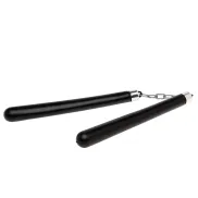 Ninja disfraz: nunchaku negro de 30 cm con cadena