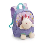 Mochila Infantil Lila con Unicornio de Peluche Desmontable