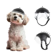 Casco para perros con gafas UV y remaches decorativos