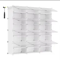 Zapatero Modular de Plástico con 12 Compartimentos SONGMICS