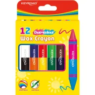 Lápices de cera Keyroad JUMBO para niños, 12 colores, 6 unidades