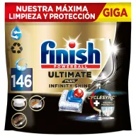Pastillas Finish Ultimate Plus Infinity Shine - 146 cápsulas