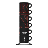 Tazas Fluorescentes Stranger Things, Set de 6 Apilables