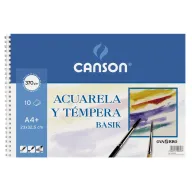Papel de acuarela Canson Basik 370g, 10 Hojas 23x32.5cm