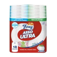 Papel de Cocina Absorbente Foxy Asso Ultra, 18 Rollos