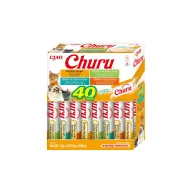 Churu de Pollo INABA para Gatos - 40 Tubos Suaves y Cremosos