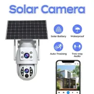 Cámara exterior con doble lente solar