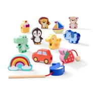 Juego de enhebrado Eichhorn Eh Games - Figuras de madera