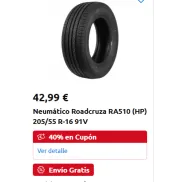 Descuento del 40% en TODOS los neumáticos - Con cupón