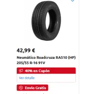Descuento del 40% en TODOS los neumáticos - Con cupón