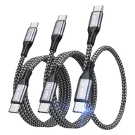 Cable USB C a USB C 60W [3Pack 0.3M, 1M, 2M] RAVIAD