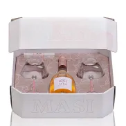Pack exclusivo Rosa dei Masi: botella y 2 vasos serigrafiados