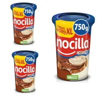 Nocilla XL 750g: ChocoMix, Doble Crema y Leche con Avellanas