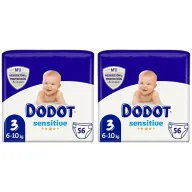 Pañales Dodot Sensitive Talla 3, 56 unidades para 6-10 kg