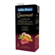 Caldo gourmet de pollo con jamón ibérico - 4 unidades Prime