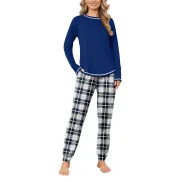 Pijama de Invierno para Mujer EKOAER de Manga Larga 2 Piezas