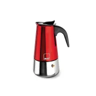 Cafetera Moka IBILI 10 Tazas Color Rojo