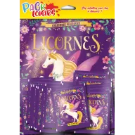 Cromos de Unicornios Panini: álbum con 50 sobres y 250 pegatinas