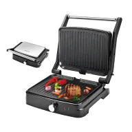 Grill y plancha eléctrica 2000 W, parrilla y sandwichera 180º