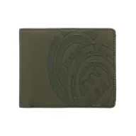 Cartera grande y resistente Element verde de tres pliegues.