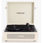 Tocadiscos Retro Beige con Bluetooth, USB y MP3.