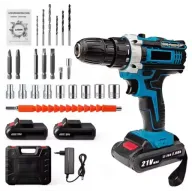 Taladro inalámbrico 21V con 2 baterías percutor