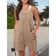 Mameluco de verano sin mangas para mujer en 8 colores