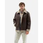 Chaqueta MACSON suave con acabado afelpado estilo aviador