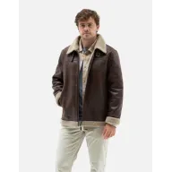 Chaqueta MACSON suave con acabado afelpado estilo aviador