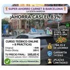 AHORRA en CARNET B en BARCELONA: 8 PRÁCTICAS x 160,65