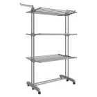 Tendedero Plegable de 4 Niveles con Ruedas y Alas SONGMICS