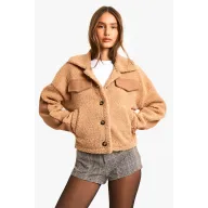 Chaqueta Camel de manga larga