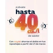 Repsol: Hasta 40 ctsl en saldo Waylet (promo x2)